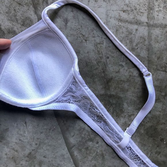 new LA PERLA white lace underwire bra Sz 32B - Picture 4 of 6